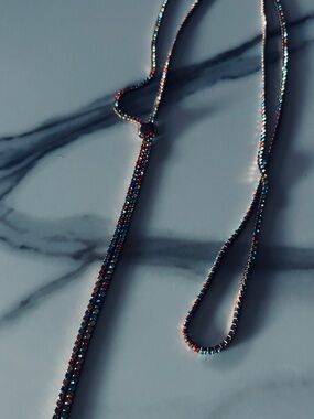 Multicolor Crystal Lariat Necklace - Women Jewelry